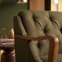 Ver mais imagens de Poltrona Decorativa Capitone Siena Pes Madeira Linho Color Trend Tca 307 Moll