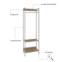 Ver imagem 5 de Estante Closet Arara 187x60cm 3 Prateleiras Active Yescasa