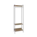 Ver imagem 3 de Estante Closet Arara 187x60cm 3 Prateleiras Active Yescasa Marrom/Carvalho/Branca