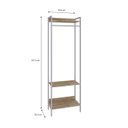 Ver imagem 4 de Estante Closet Arara 187x60cm 3 Prateleiras Active Yescasa