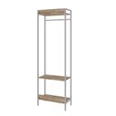 Ver imagem 6 de Estante Closet Arara 187x60cm 3 Prateleiras Active Yescasa Marrom/Carvalho/Branca