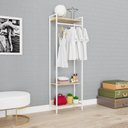 Ver imagem 7 de Estante Closet Arara 187x60cm 3 Prateleiras Active Yescasa Marrom/Carvalho/Branca