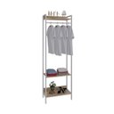Ver imagem 2 de Estante Closet Arara 187x60cm 3 Prateleiras Active Yescasa Marrom/Carvalho/Branca