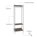 Ver imagem 5 de Estante Closet Arara 187x60cm 3 Prateleiras Active Yescasa