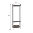 Ver imagem 4 de Estante Closet Arara 187x60cm 3 Prateleiras Active Yescasa Marrom/Carvalho Dark/Branca