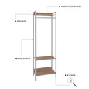 Ver imagem 5 de Estante Closet Arara 187x60cm 3 Prateleiras Active Yescasa