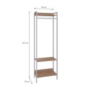 Ver imagem 4 de Estante Closet Arara 187x60cm 3 Prateleiras Active Yescasa Marrom/Lâmina Mel/Branca