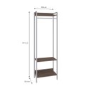 Ver imagem 4 de Estante Closet Arara 187x60cm 3 Prateleiras Active Yescasa Marrom/Nogal/Branca