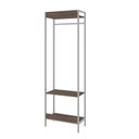 Ver imagem 6 de Estante Closet Arara 187x60cm 3 Prateleiras Active Yescasa Marrom/Nogal/Branca