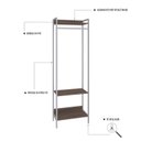 Ver imagem 5 de Estante Closet Arara 187x60cm 3 Prateleiras Active Yescasa