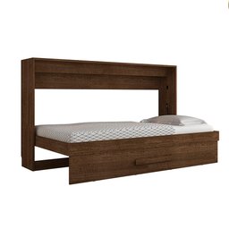 Cama De Parede Dobrável Solteiro Horizontal Malbec Framar - 2