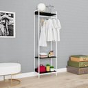Ver imagem 7 de Estante Closet Arara 187x60cm 3 Prateleiras Active Yescasa Preto/Ônix/Branca