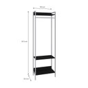 Ver imagem 4 de Estante Closet Arara 187x60cm 3 Prateleiras Active Yescasa Preto/Ônix/Branca