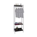 Ver imagem 2 de Estante Closet Arara 187x60cm 3 Prateleiras Active Yescasa Preto/Ônix/Branca