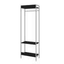 Ver imagem 6 de Estante Closet Arara 187x60cm 3 Prateleiras Active Yescasa Preto/Ônix/Branca