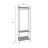 Estante Closet Arara 187x60cm 3 Prateleiras Active Yescasa - 4