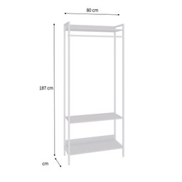 Estante Closet Arara 187x80cm 3 Prateleiras Active Yescasa - 4