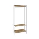 Ver imagem 3 de Estante Closet Arara 187x80cm 3 Prateleiras Active Yescasa Marrom/Carvalho/Branca