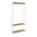 Ver imagem 6 de Estante Closet Arara 187x80cm 3 Prateleiras Active Yescasa Marrom/Carvalho/Branca