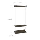 Ver imagem 4 de Estante Closet Arara 187x80cm 3 Prateleiras Active Yescasa Marrom/Carvalho Dark/Branca