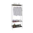 Ver imagem 2 de Estante Closet Arara 187x80cm 3 Prateleiras Active Yescasa Marrom/Carvalho Dark/Branca