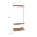 Ver imagem 4 de Estante Closet Arara 187x80cm 3 Prateleiras Active Yescasa Marrom/Lâmina Mel/Branca