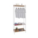 Ver imagem 2 de Estante Closet Arara 187x80cm 3 Prateleiras Active Yescasa Marrom/Lâmina Mel/Branca