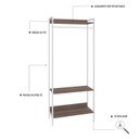 Ver imagem 5 de Estante Closet Arara 187x80cm 3 Prateleiras Active Yescasa