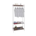 Ver imagem 2 de Estante Closet Arara 187x80cm 3 Prateleiras Active Yescasa Marrom/Nogal/Branca