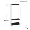 Ver imagem 5 de Estante Closet Arara 187x80cm 3 Prateleiras Active Yescasa