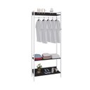 Ver imagem 2 de Estante Closet Arara 187x80cm 3 Prateleiras Active Yescasa Preto/Ônix/Branca