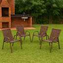 Ver imagem 2 de Kit 4 Cadeiras Ipanema Area Externa, Jardim Junco Envelhecido