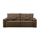 Ver imagem 4 de Sofá Retrátil e Reclinável 2 lugares com Molas 1,50m Ana Suede Marrom Adonai Estofados
