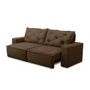 Ver imagem 6 de Sofá Retrátil e Reclinável 2 lugares com Molas 1,50m Ana Suede Marrom Adonai Estofados