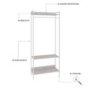 Ver imagem 5 de Estante Closet Arara 187x80cm 3 Prateleiras Active Yescasa