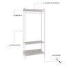 Estante Closet Arara 187x80cm 3 Prateleiras Active Yescasa - 5