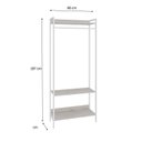 Ver imagem 4 de Estante Closet Arara 187x80cm 3 Prateleiras Active Yescasa Branco/Snow