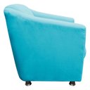 Ver imagem 4 de Kit 2 Poltronas Tilla Sala e Escritório Suede Azul Turquesa