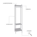 Ver imagem 5 de Estante Closet Arara 187x45cm 3 Prateleiras Active Yescasa Branco/Chess