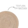 Sousplat Redondo de Plástico com Textura de Rattan Bege 33cm Wolff - 3