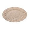 Sousplat Redondo de Plástico com Textura de Rattan Bege 33cm Wolff - 2