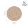 Sousplat Redondo de Plástico com Textura de Rattan Bege 33cm Wolff - 4