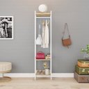 Ver imagem 1 de Estante Closet Arara 187x45cm 3 Prateleiras Active Yescasa Marrom/Carvalho/Branca