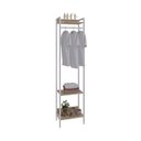 Ver imagem 2 de Estante Closet Arara 187x45cm 3 Prateleiras Active Yescasa Marrom/Carvalho/Branca