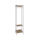 Ver imagem 3 de Estante Closet Arara 187x45cm 3 Prateleiras Active Yescasa Marrom/Carvalho/Branca