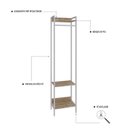 Ver imagem 5 de Estante Closet Arara 187x45cm 3 Prateleiras Active Yescasa Marrom/Carvalho/Branca
