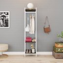 Ver imagem 1 de Estante Closet Arara 187x45cm 3 Prateleiras Active Yescasa Marrom/Carvalho Dark/Branca