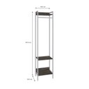 Ver imagem 4 de Estante Closet Arara 187x45cm 3 Prateleiras Active Yescasa Marrom/Carvalho Dark/Branca