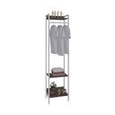 Ver imagem 2 de Estante Closet Arara 187x45cm 3 Prateleiras Active Yescasa Marrom/Carvalho Dark/Branca