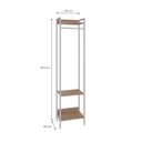 Ver imagem 4 de Estante Closet Arara 187x45cm 3 Prateleiras Active Yescasa Marrom/Lâmina Mel/Branca